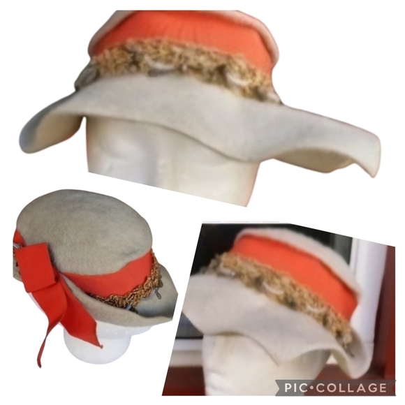 1940s felted wool asymmetrical hat - Picture 16 of 16